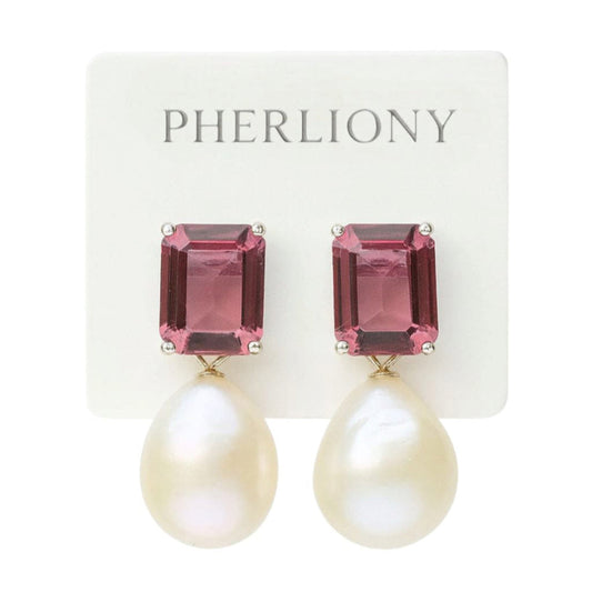 Aretes Perla Corte Real