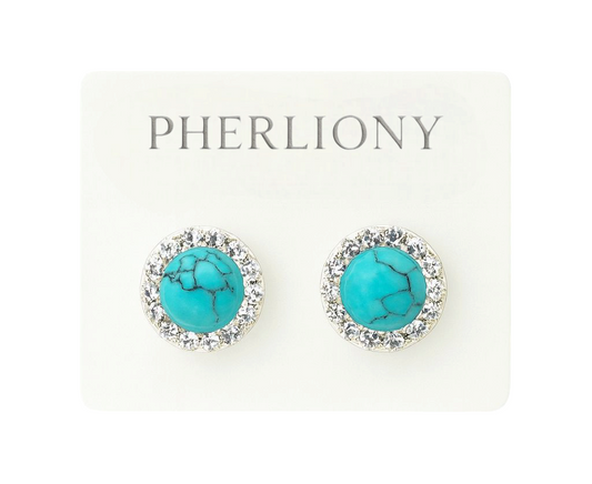 Aretes Turquesa Halo