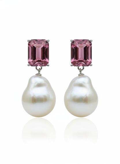 Aretes Perla Corte Real